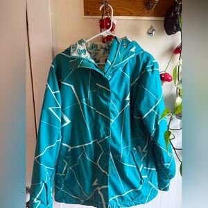 Billabong Teal Geometric Ski Jacket